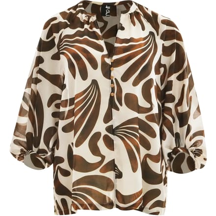 Dames blouse met lange mouwen bedrukt Mat Fashion