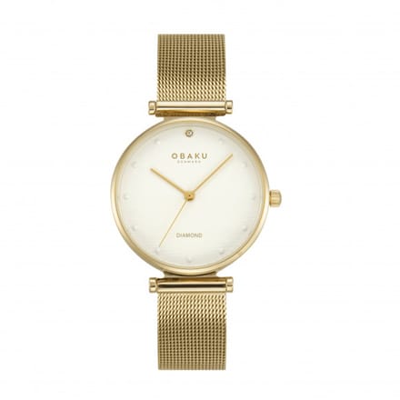 Obaku Horloge V310LXGWMG Funkle Gold