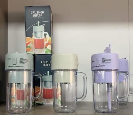 Mini Blender - Draagbare Mixer - Gezonde Drankjes Maken - 6 RVS Bladen - 400 ml - Bruin
