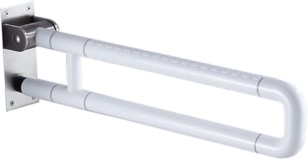 Badkamer handgreep - Steun handvat - Veiligheid verhogen - Opklapbaar design - 75 cm - Wit