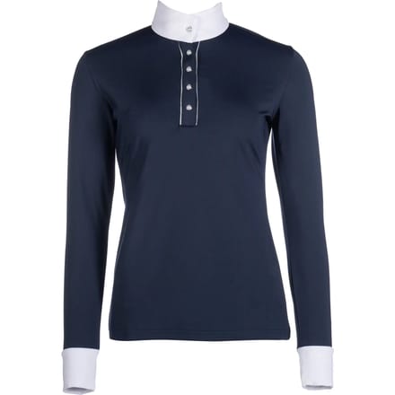 Dames wedstrijdpolo met lange mouwen HKM Emilia