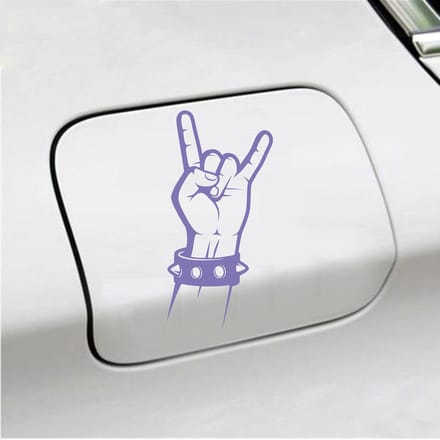 Bumpersticker - Rock N Roll - 16 X 10 - Paars