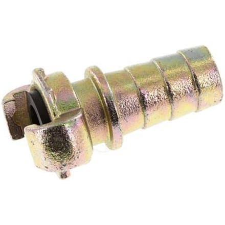 Gietijzer DN 18.5 DIN 3489 Compressor Klauwkoppeling met 25 mm Slangpilaar Veiligheidskraag