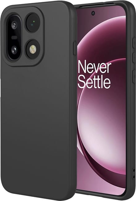 MobyDefend Hoesje - Geschikt voor OnePlus 15 - Matte Siliconen Backcover - Zwart
