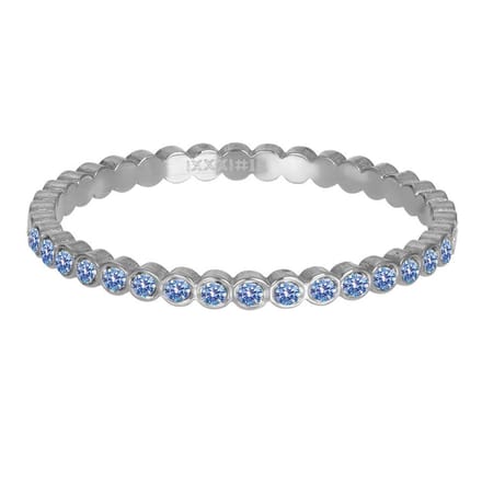 Small Circle Stone Blue - iXXXi - Vulring 2 mm - Zilver
