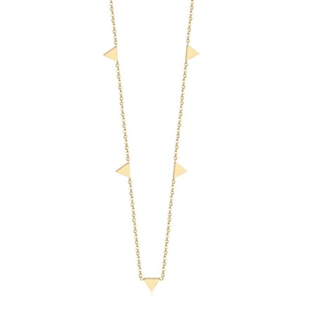 Cilla Jewels dames ketting Edelstaal verguldkleurig Driehoek