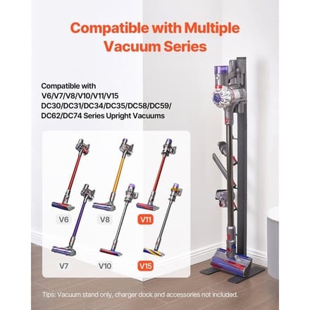 Support de sol pour aspirateur Dyson Multi-Modèles Support de rangement Support avec 6 crochets
