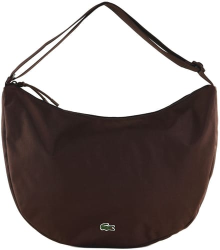 LACOSTE schoudertas Moon Bag Fudge donkerbruin