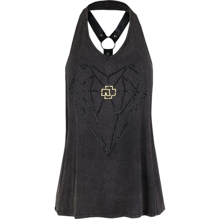 Rammstein Halternecks - Diamant - S tot XXL - voor Vrouwen - grijsbruin