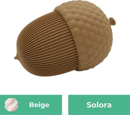 Herfst eikel beeld – Decoratief beeld - Beige - 3d geprint beeld – Herfst woondecoratie - Liggend - 12CM
