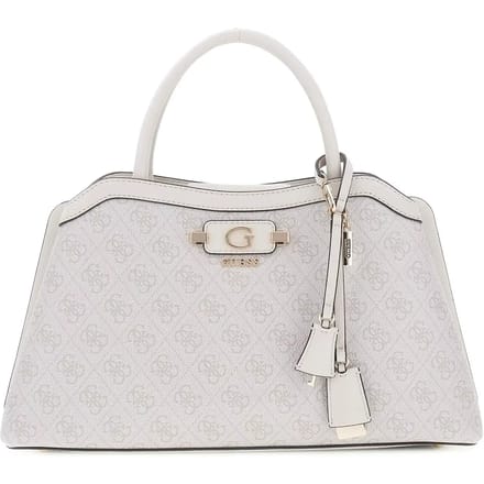 GUESS schoudertas handtas Lindsey Girlfriend Satchel Bone Logo crème