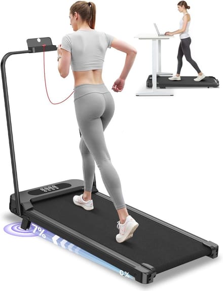 Inklapbare Loopband voor Thuis met 7% Helling en Afstandsbediening - Compacte Elektrische Loopband 1-8 km/u, Max. 130kg
