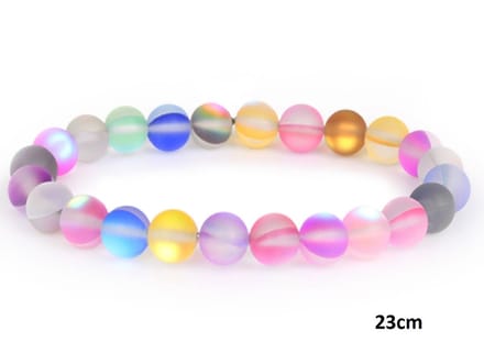 Armband - Kralen Multicolor 8 mm - Elastisch - Lengte 23 cm