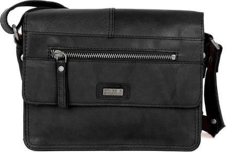 Leren Crossbodytas - Alaska - Zwart