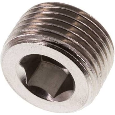 3/8'' RVS Plug met binnenzeskant zonder kraag 40 Bar [2 Stuks]