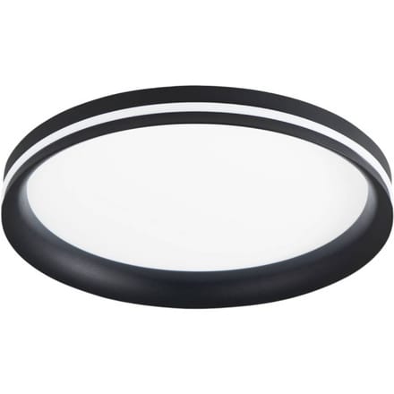 Fabas Luce LED plafondlamp Isy, zwart, Ø 35 cm, metaal, CCT, dimbaar