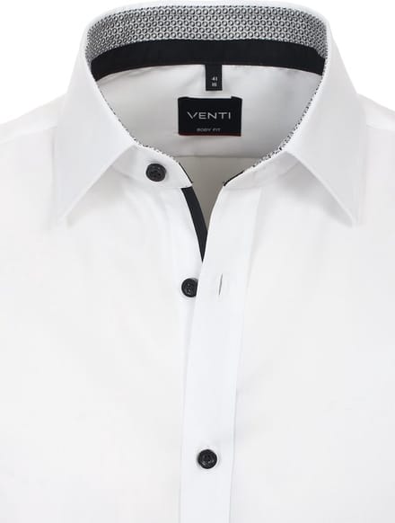 Venti Heren Overhemd Non Iron Wit Body Fit 134024500-001 - L