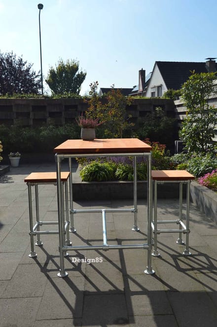 Design85 Bartafel Buiten Bartafel 120 cm x 78 cm Zonnebloem Tuinmeubelen Tuintafel