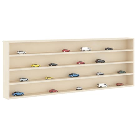 vidaXL - Wanddisplaykast - Muurmontage - Beige - 100 - x - 8,5 - x - 36 - cm
