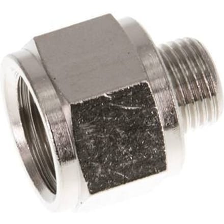 G 1/4'' x G 1/8'' F/M Vernikkeld Messing Verloopring 16 Bar [5 Stuks]