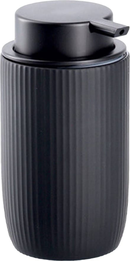 Zeller Zeeppompje/dispenser - keramiek - zwart - mat - 8 x 15 cm - 300 ml