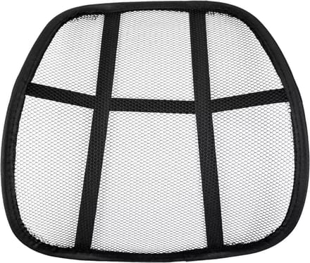 Benson Multifunctionele rugsteun - zwart - 40 x 38 cm - bureaustoel - autostoel