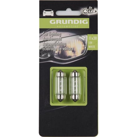 LED Autolampen 12V – 11x38 – Set van 2 – Wit – Interieur/Kenteken Verlichting