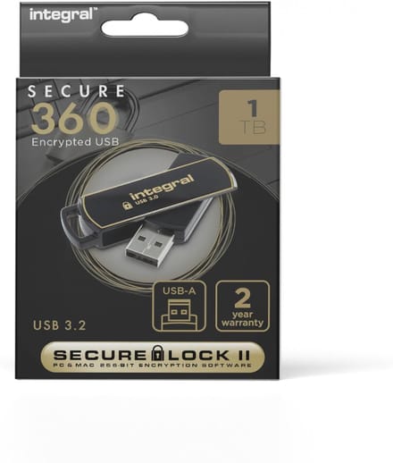 1TB USB 3.0 Stick met 256-bit Hardware Encryptie en Dubbele Partitie
