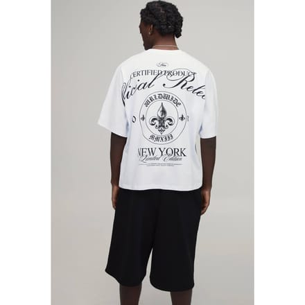 Oversized Fleur Di Lis T-Shirt and Jort Set | Mono | Size Medium