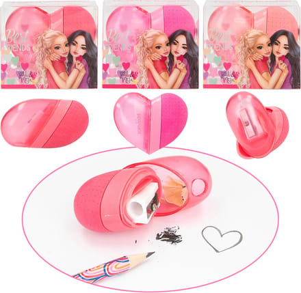 Top Model TOPModel 2in1 hart gum & puntenslijper BEST FRIENDS Schrijfgerief