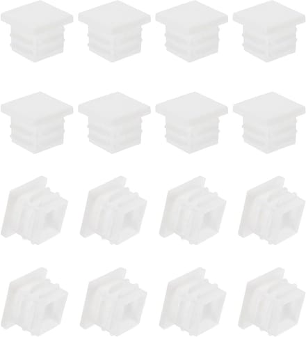 Vierkante Plastic Stekkers - Buisdoppen Eindkappen - Meubels Beschermen - Waterdicht en Stevig - 19 mm - Wit