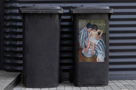Container sticker Het kinderbad - Schilderij van Mary Cassatt - 40x60 cm - Kliko sticker