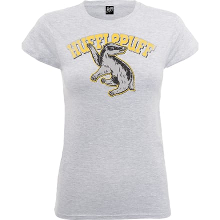 Harry Potter Hufflepuff Dames T-shirt - Grijs - S
