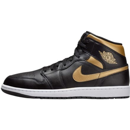 Jordan 1 Mid 'Black Metallic Gold' - Maat 44