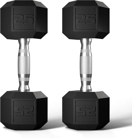 Set Dumbbells Rubber Gecoat voor Krachttraining en Fitness Thuis