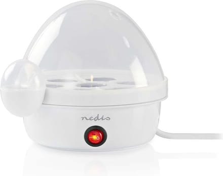 Nedis Eierkoker - 7 Eieren - Maatbeker - Waarschuwingssignaal - Automatische uitschakeling - Wit