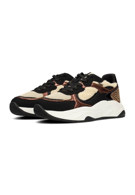 POSH by Poelman MACY Dames Sneakers - Zwart Met Combinatie