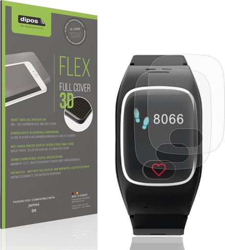 dipos FLEX – 2x Matte Screenprotector geschikt voor James B8 | Volledige Schermbescherming | Case-Friendly