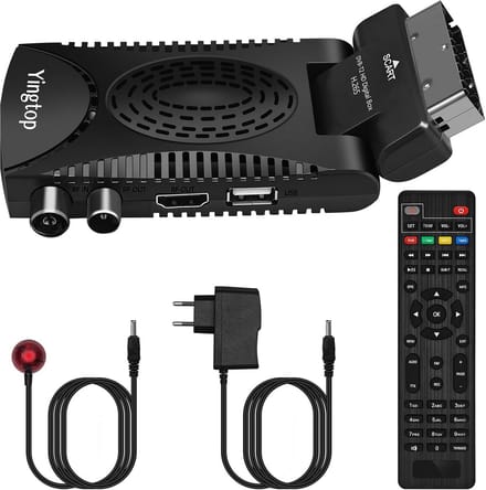 Full HD Mini-ontvanger voor Digitale Televisie - DVB-T2 Decoder met SCART