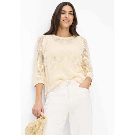 Brax Dames Trui  Style NALA dark ecru, beige, maat 44