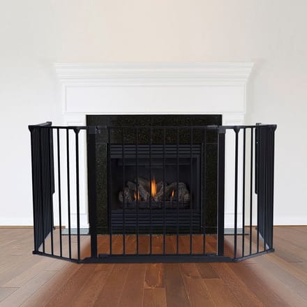 Safetots Meerdere Panelenhek voor Openhaard, 88cm D x 104cm B, Zwart