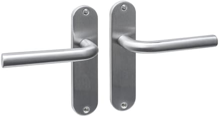 Intersteel Deurkruk Luzern basic op schild ovaal 185x41mm blind rvs