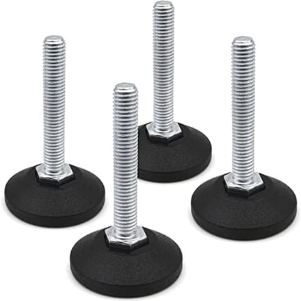 Verstelschroef Ø 38 mm - 4 stuks verstelbare schroeven met verzinkte stelschroef M8 x 80 mm