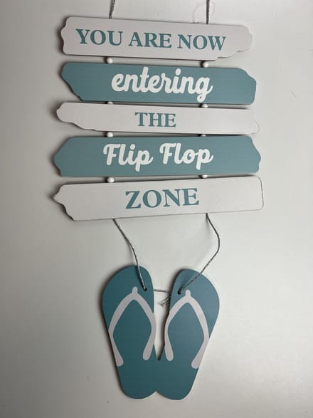 Tuinbord “Flip flop zone”