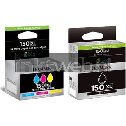 Lexmark 150XL multipack zwart en kleur (Origineel Hoge Capaciteit)