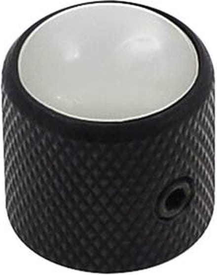 Boston KB-236 zwarte dome knop met parelmoer inleg - 18x18mm