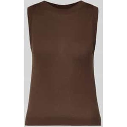slim fit top van mix van zijde en linnen model 'DRIVA'