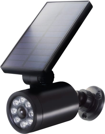 Maclean - Dummy Camera - SOL1801S Knipperende - LED-bewegingssensor op zonne-energie - Zwart