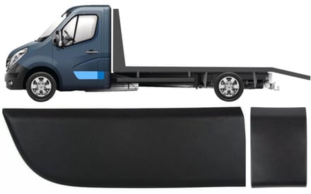 Sierlijsten zijlijsten set voor enkele cabine voor Renault Master 2010- / Links