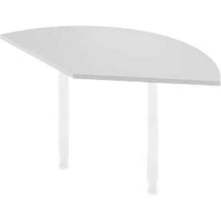 Aanbouwtafel, B 800 x D 800 mm, lichtgrijs/wit